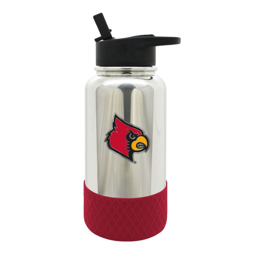 NCAA Louisville Cardinals 32oz Chrome Water Bottle