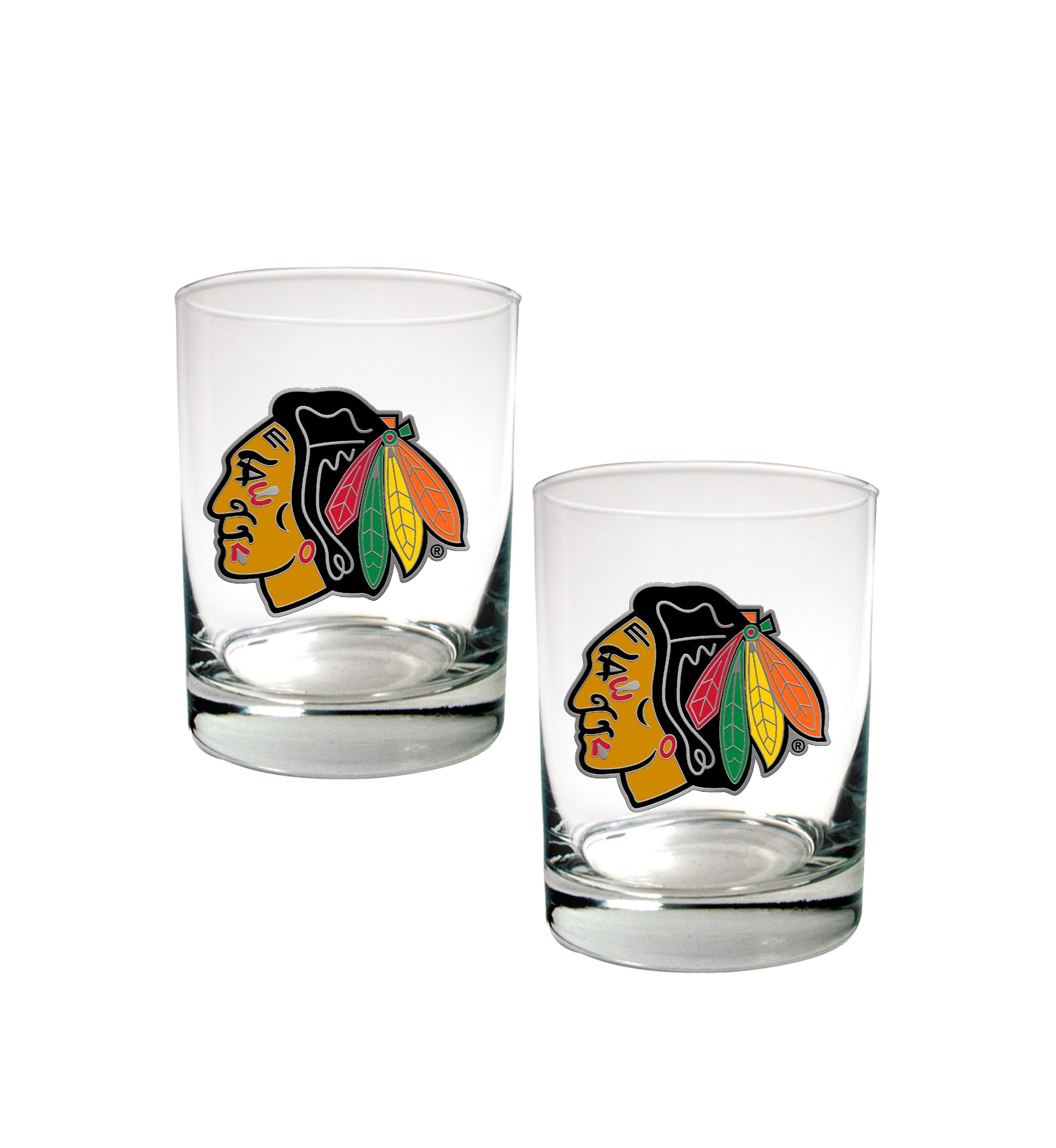 NHL Chicago Blackhawks Rocks Glass Set