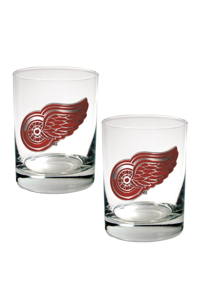 NHL Detroit Redwings Rocks Glass Set