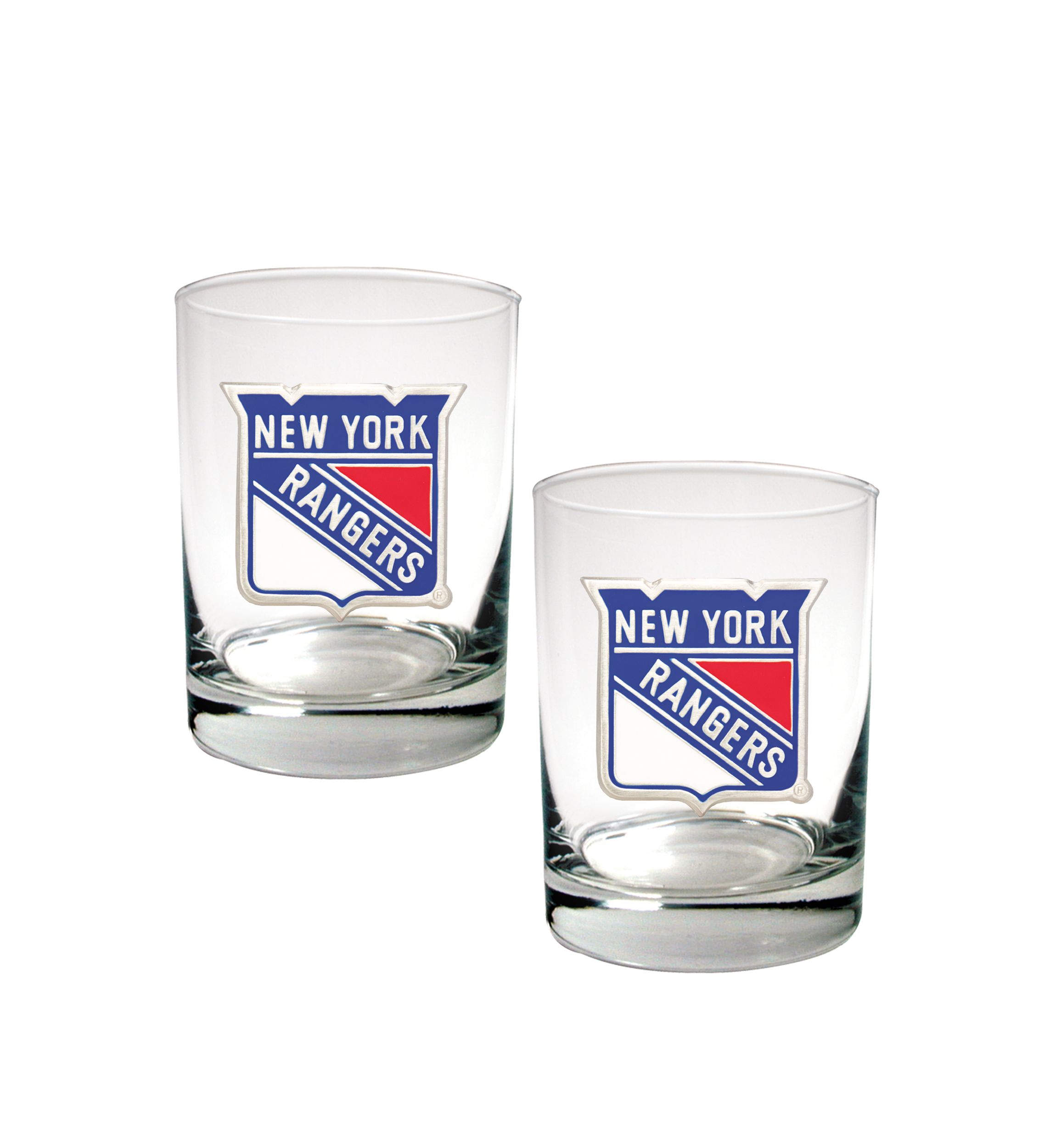 NHL New York Rangers Rocks Glass Set