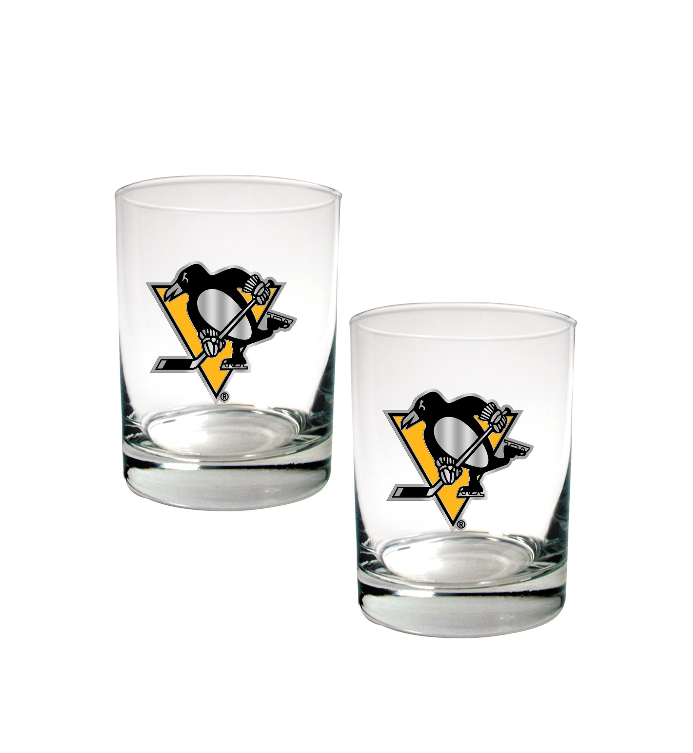 NHL Pittsburgh Penguins Rocks Glass Set
