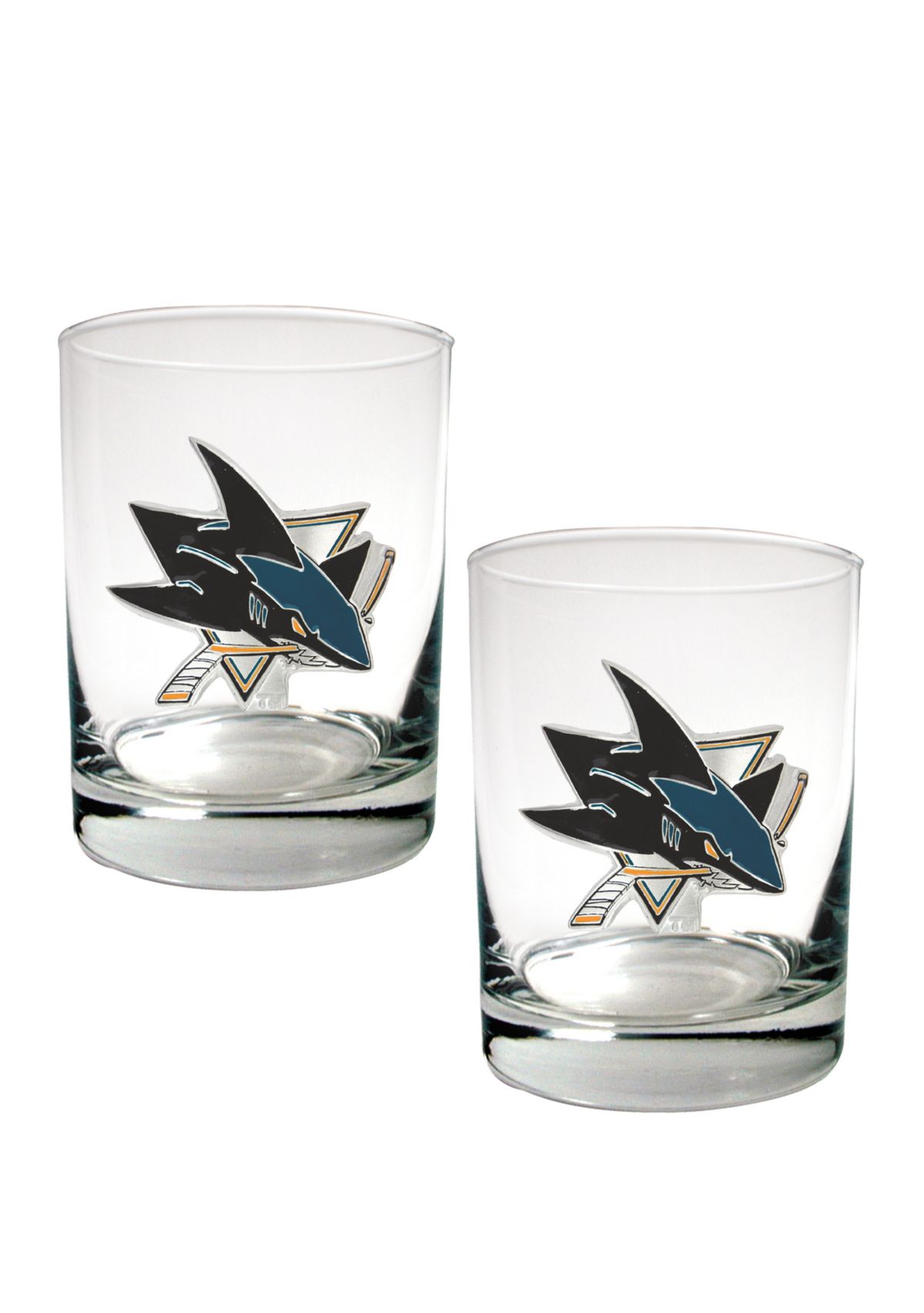 NHL San Jose Sharks Rocks Glass Set