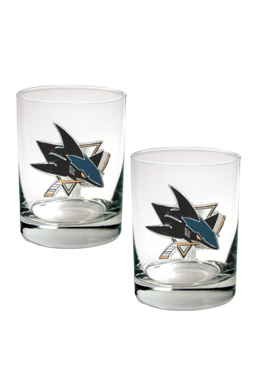 NHL San Jose Sharks Rocks Glass Set
