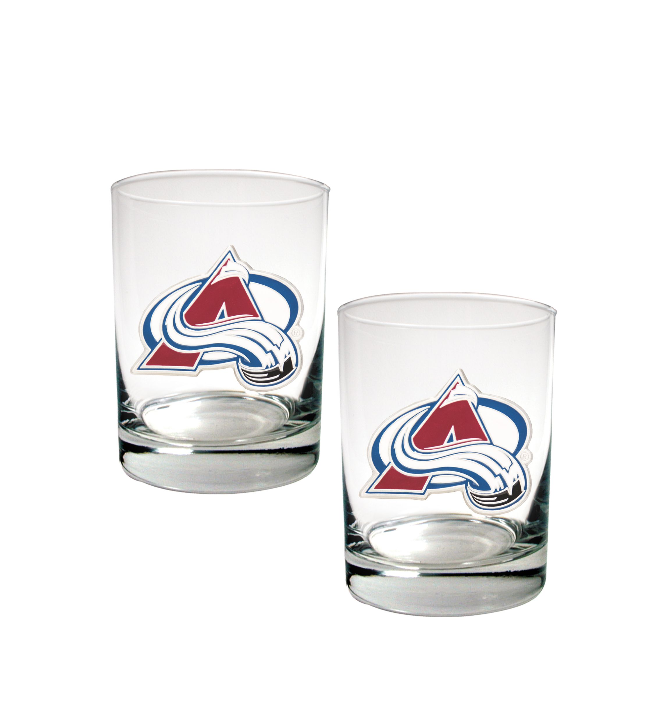 NHL Colorado Avalanche 2 Piece Rocks Glass Set