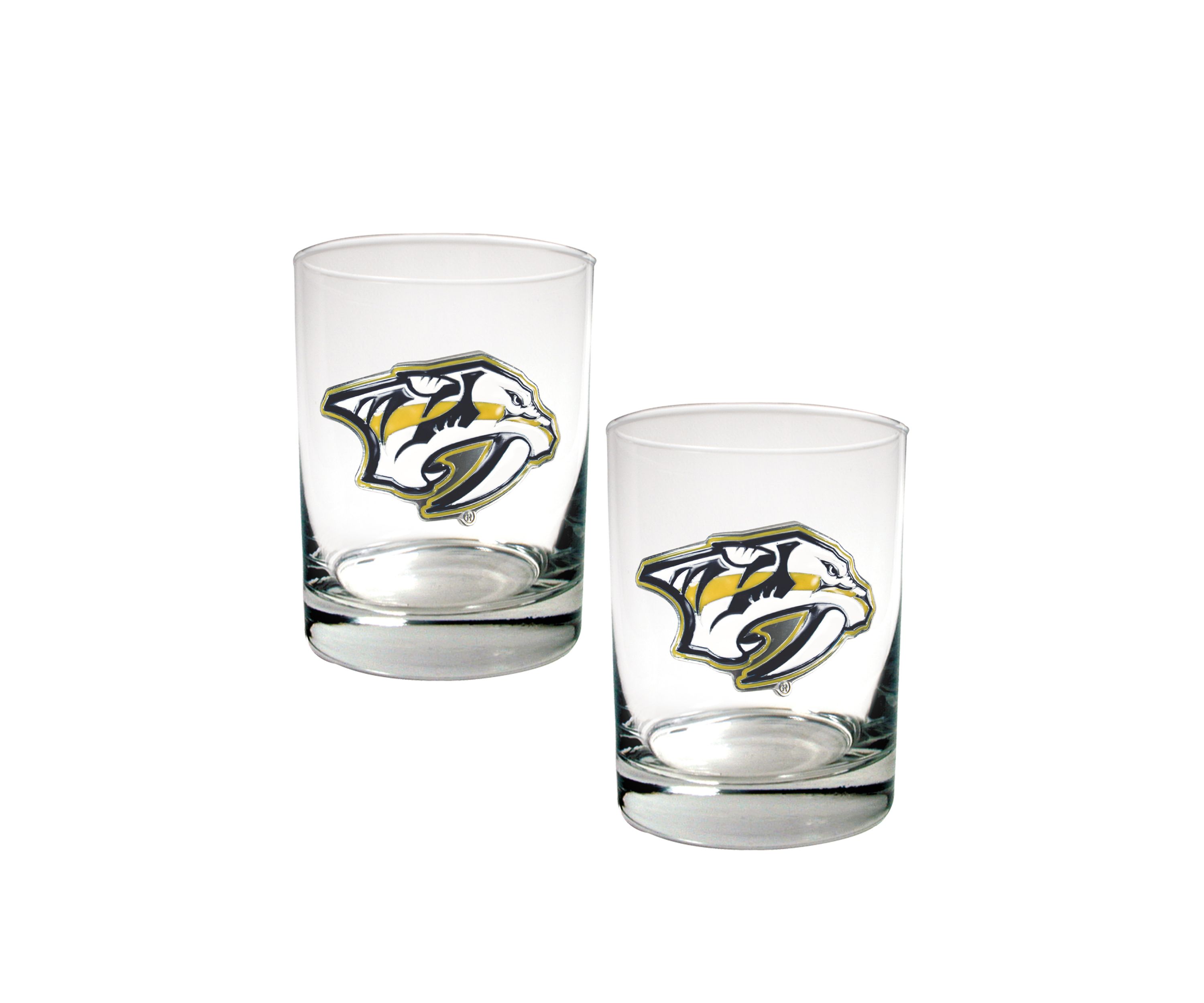 NHL Nashville Predators 2 Piece Rocks Glass Set