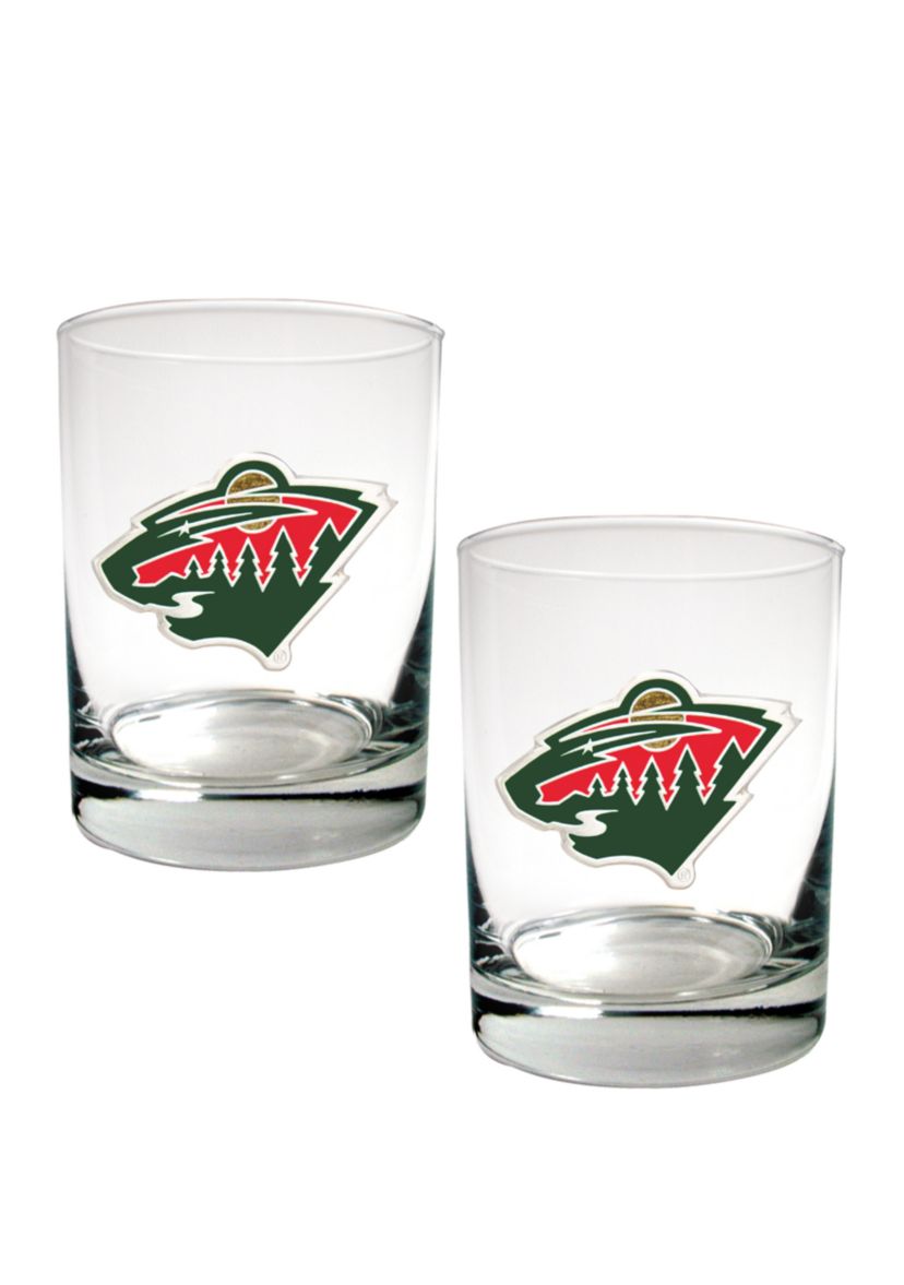 NHL Minnesota Wild 2 Piece Rocks Glass Set
