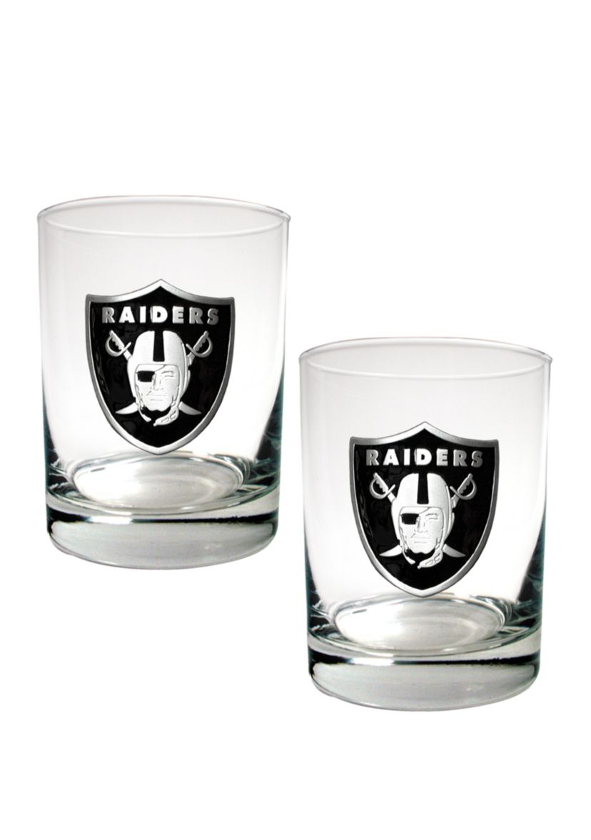 NFL Oakland Raiders Rocks Glass Set