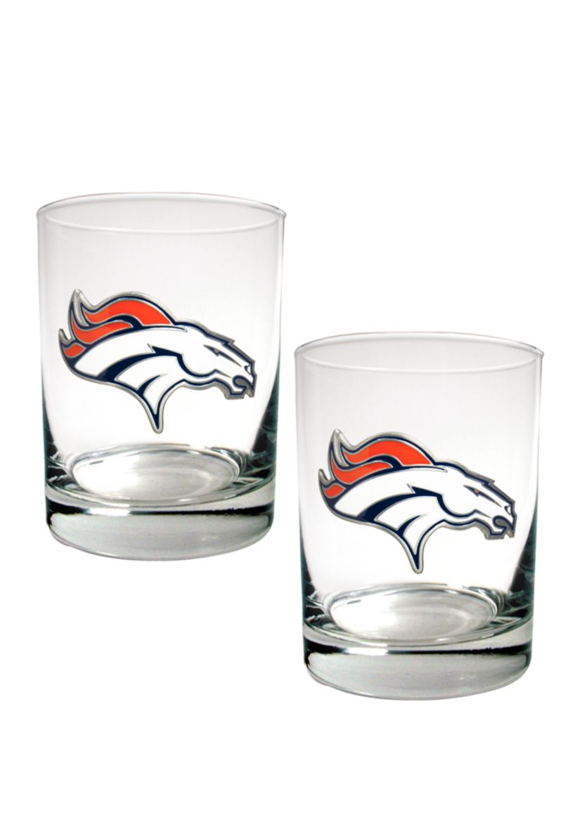 NFL Denver Broncos Rocks Glass Set