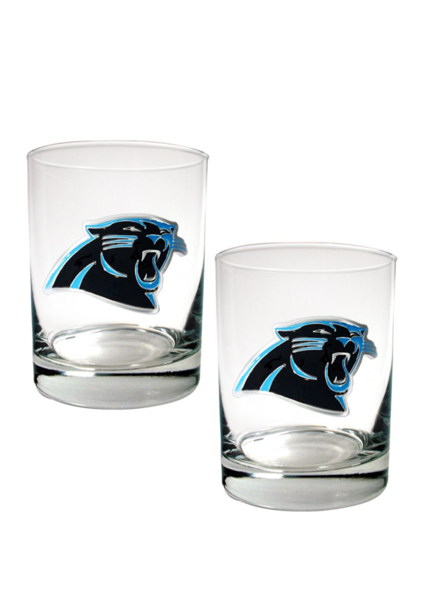 NFL Carolina Panthers Rocks Glass Set