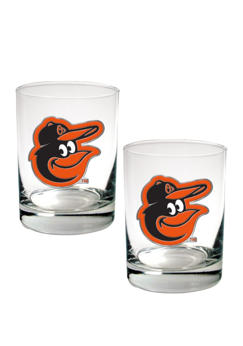 MLB Baltimore Orioles Rocks Glass Set of 2