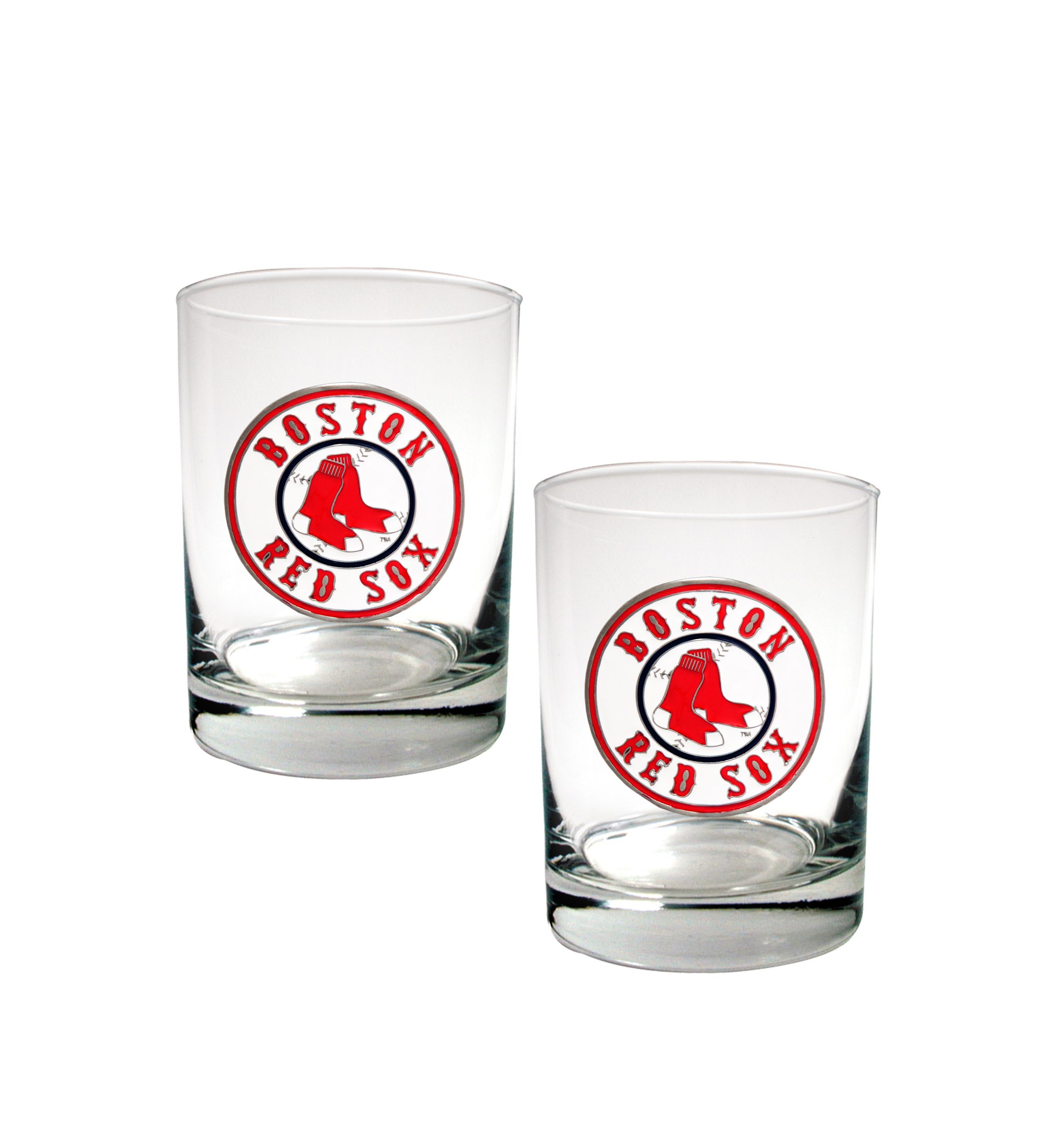 MLB Boston Red Sox Rocks Glass Set of 2