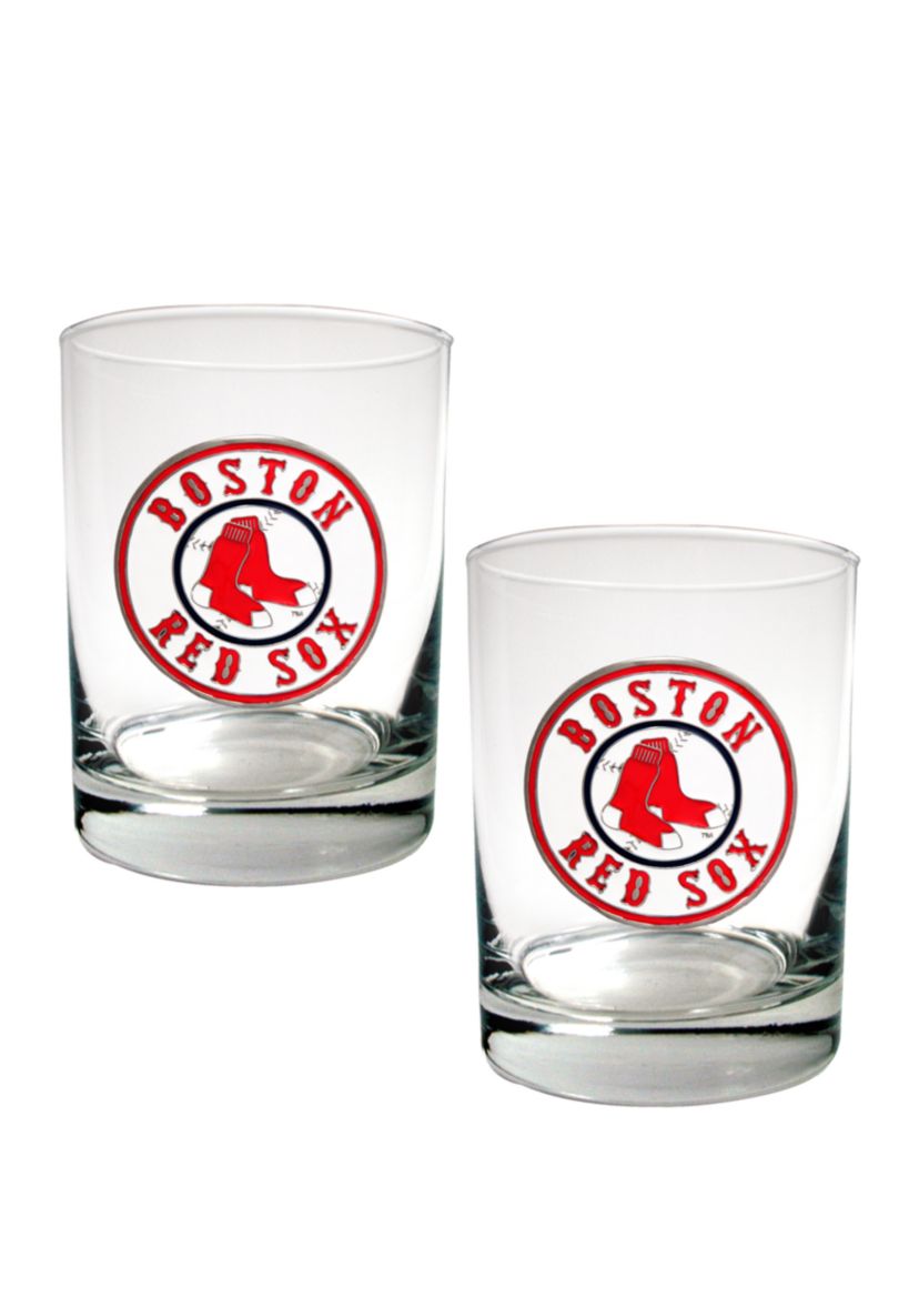 MLB Boston Red Sox Rocks Glass Set of 2