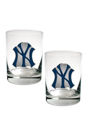 Great American Products MLB New York Yankees Rocks Glass Set of 2, 0.14 Ounces