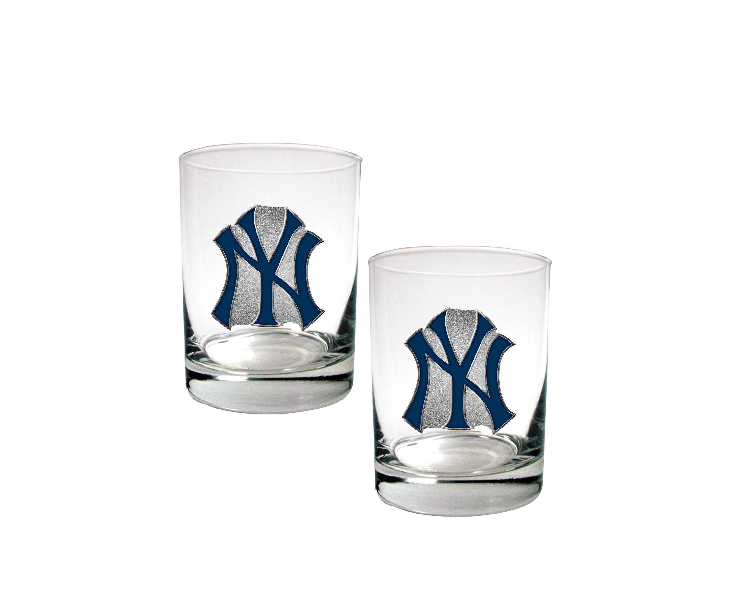 MLB New York Yankees Rocks Glass Set of 2