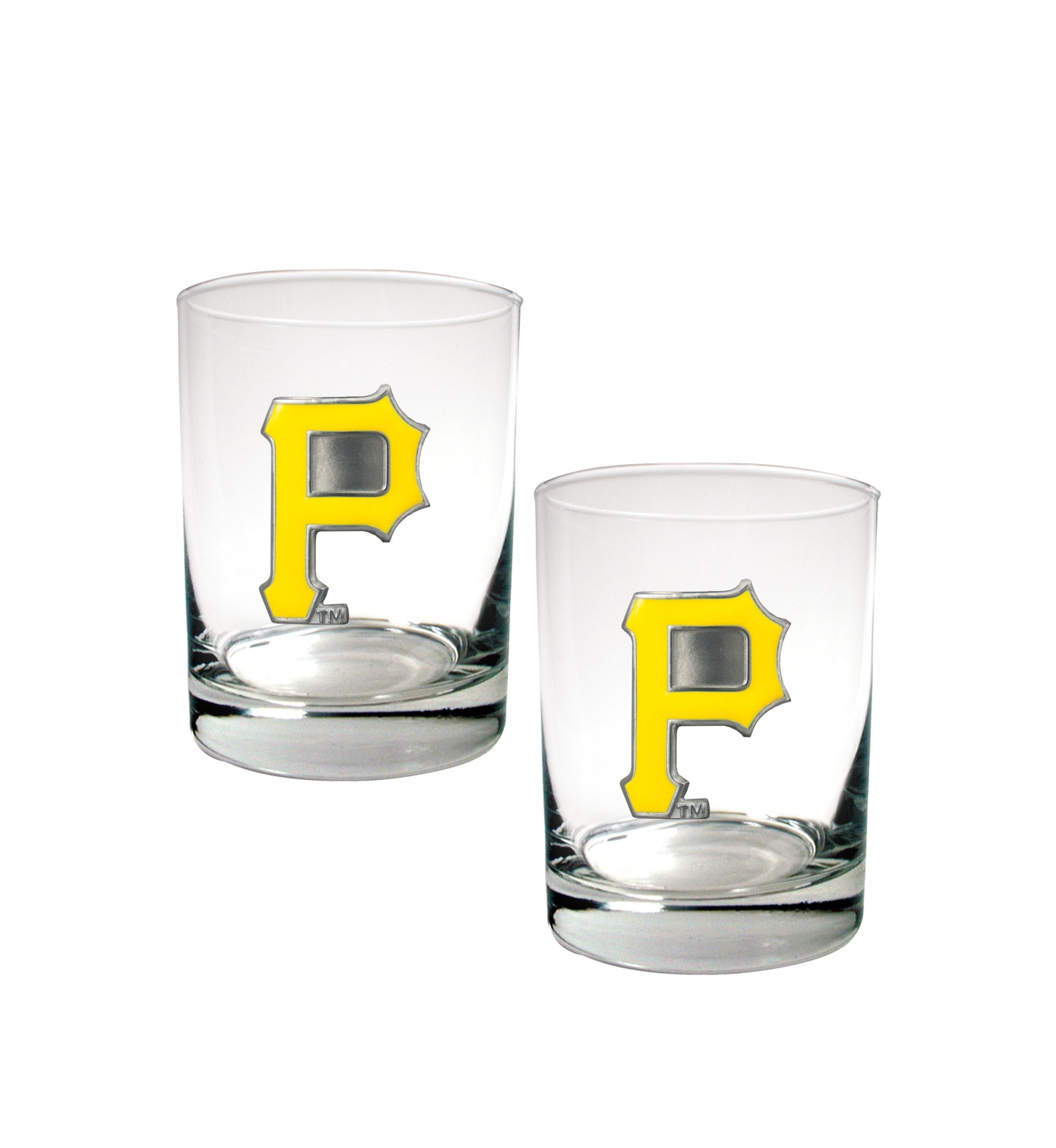 MLB Pittsburgh Pirates Set of 2 Rocks Glass Set