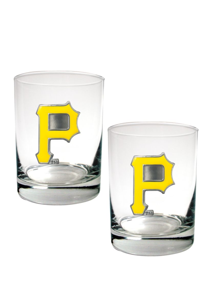 MLB Pittsburgh Pirates Set of 2 Rocks Glass Set