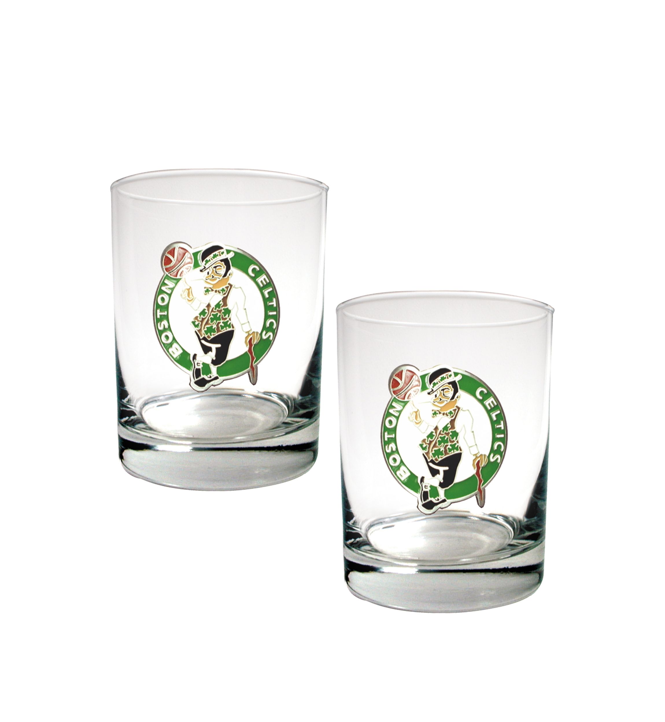 NBA Boston Celtics Set of 2 Rocks Glass Set
