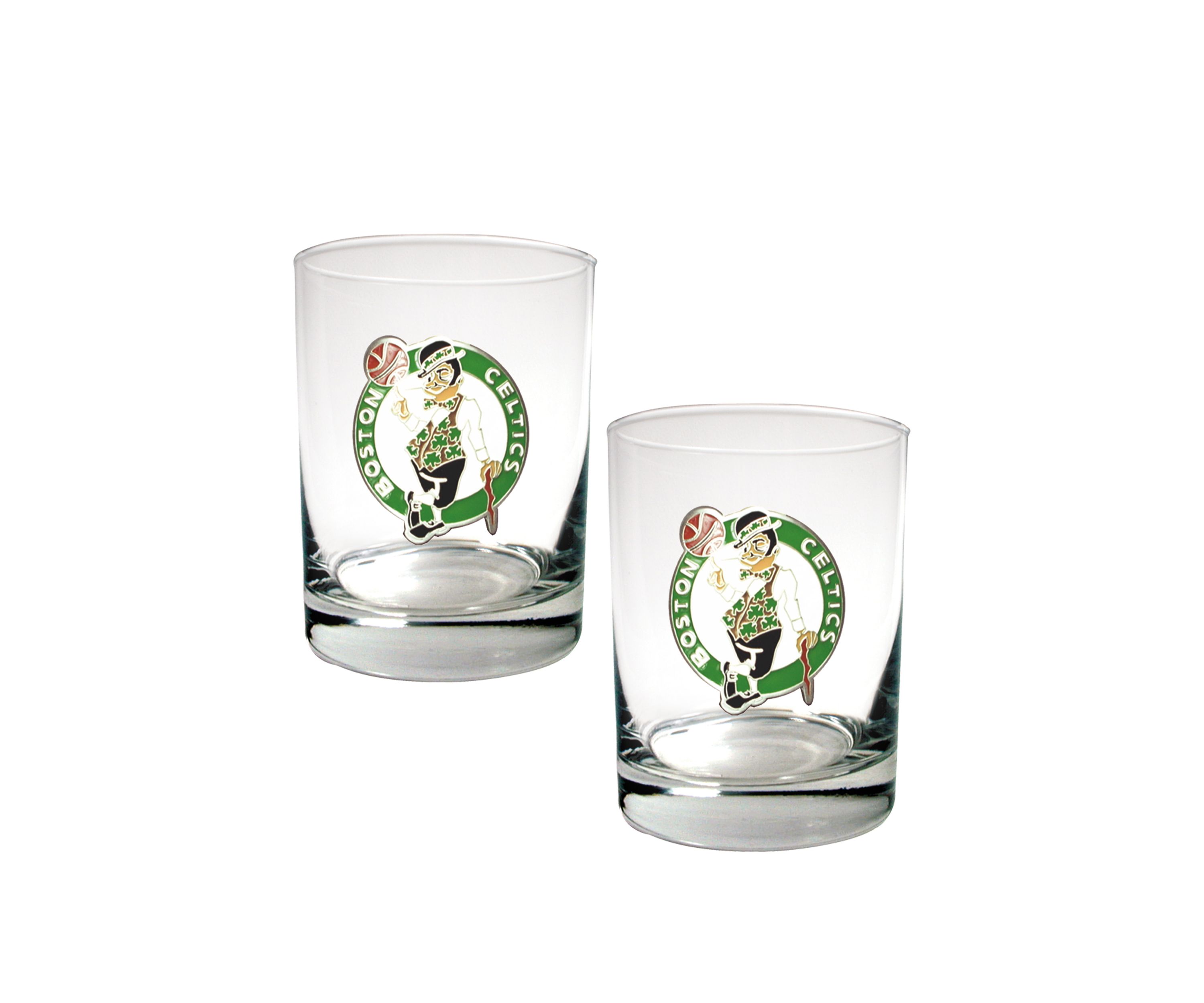 NBA Boston Celtics Set of 2 Rocks Glass Set