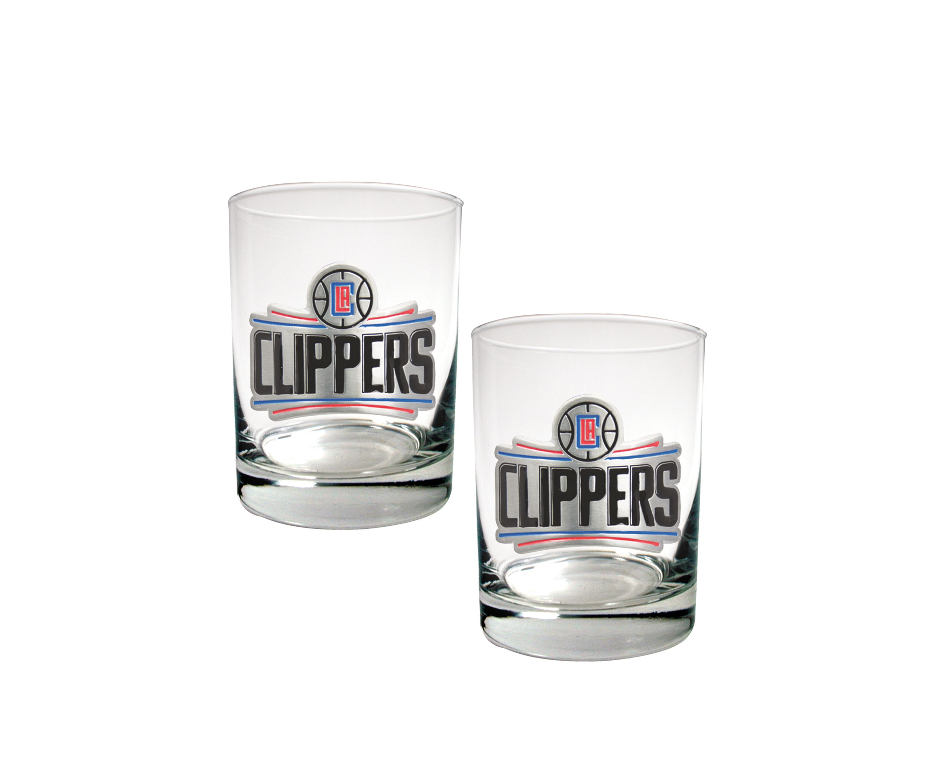 NBA Los Angeles Clippers Set of 2 Rocks Glass Set