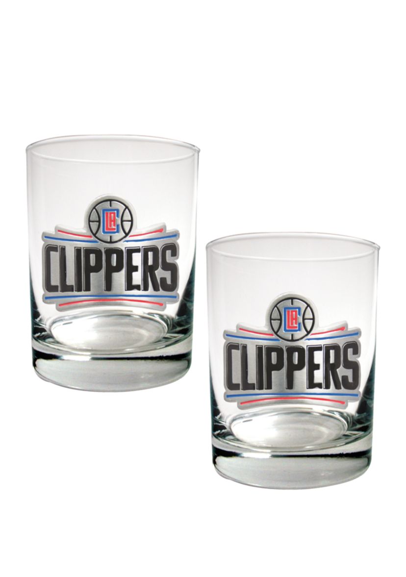 NBA Los Angeles Clippers Set of 2 Rocks Glass Set