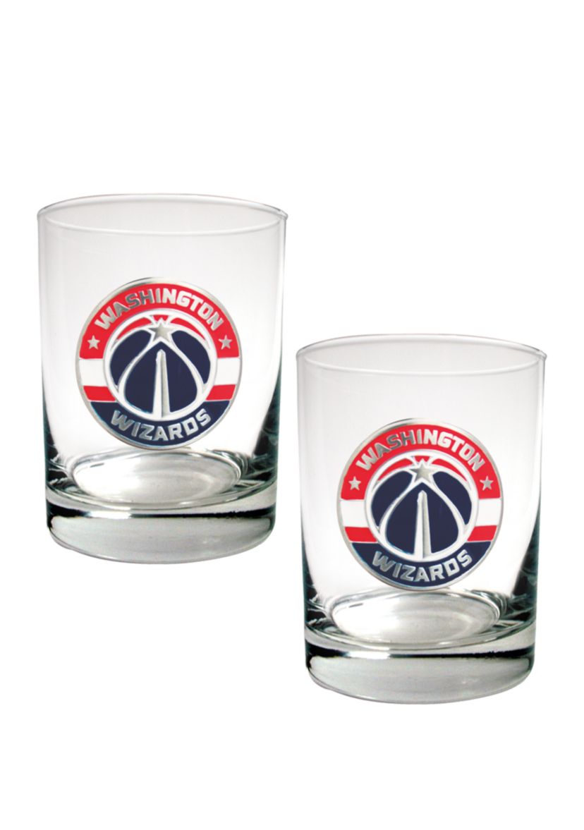 NBA Washington Wizards Set of 2 Rocks Glass Set