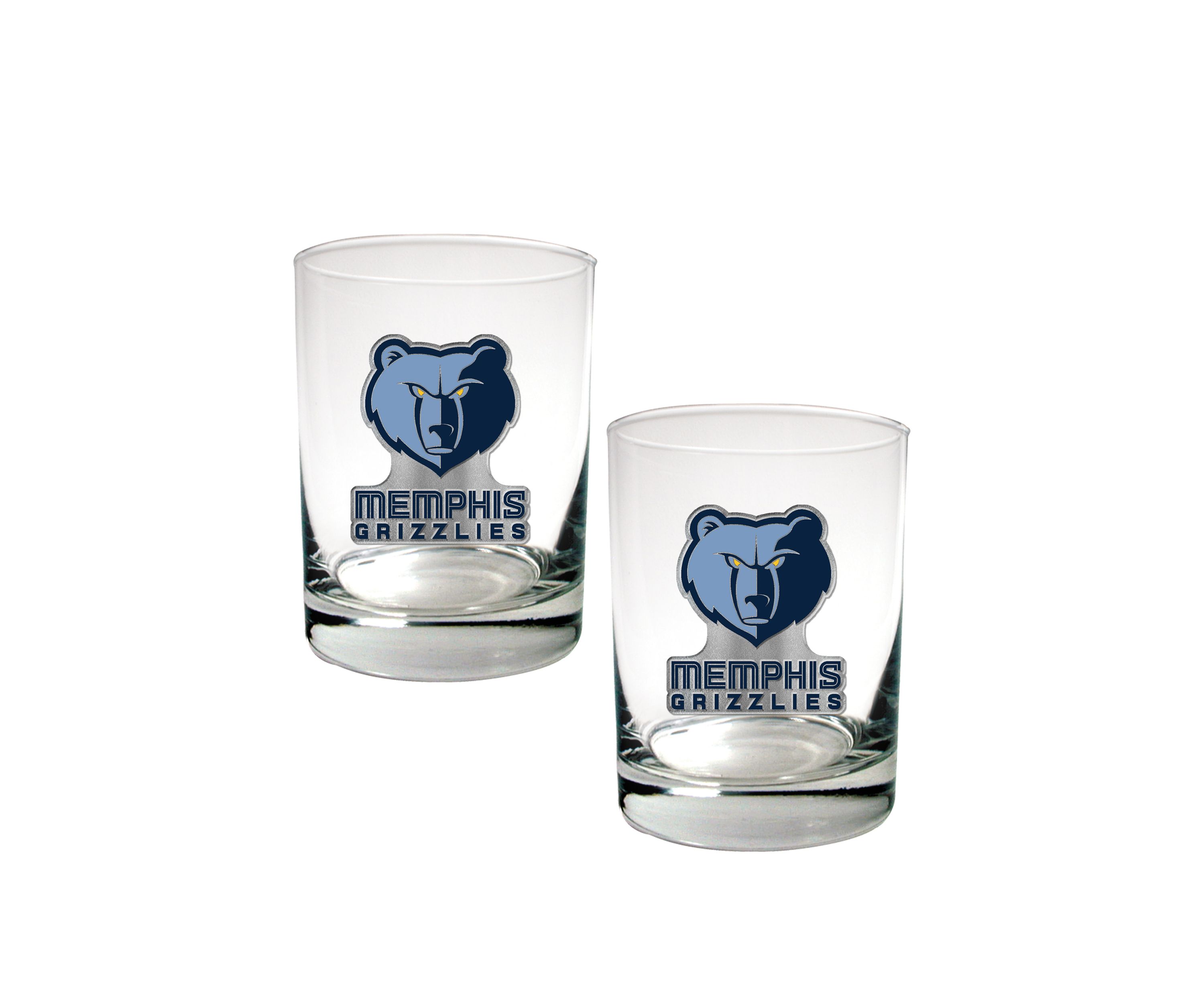 NBA Memphis Grizzlies Set of 2 Rocks Glass Set