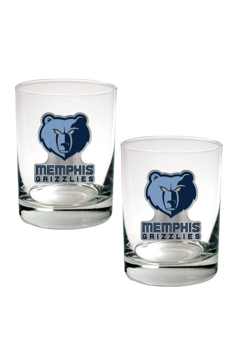 NBA Memphis Grizzlies Set of 2 Rocks Glass Set