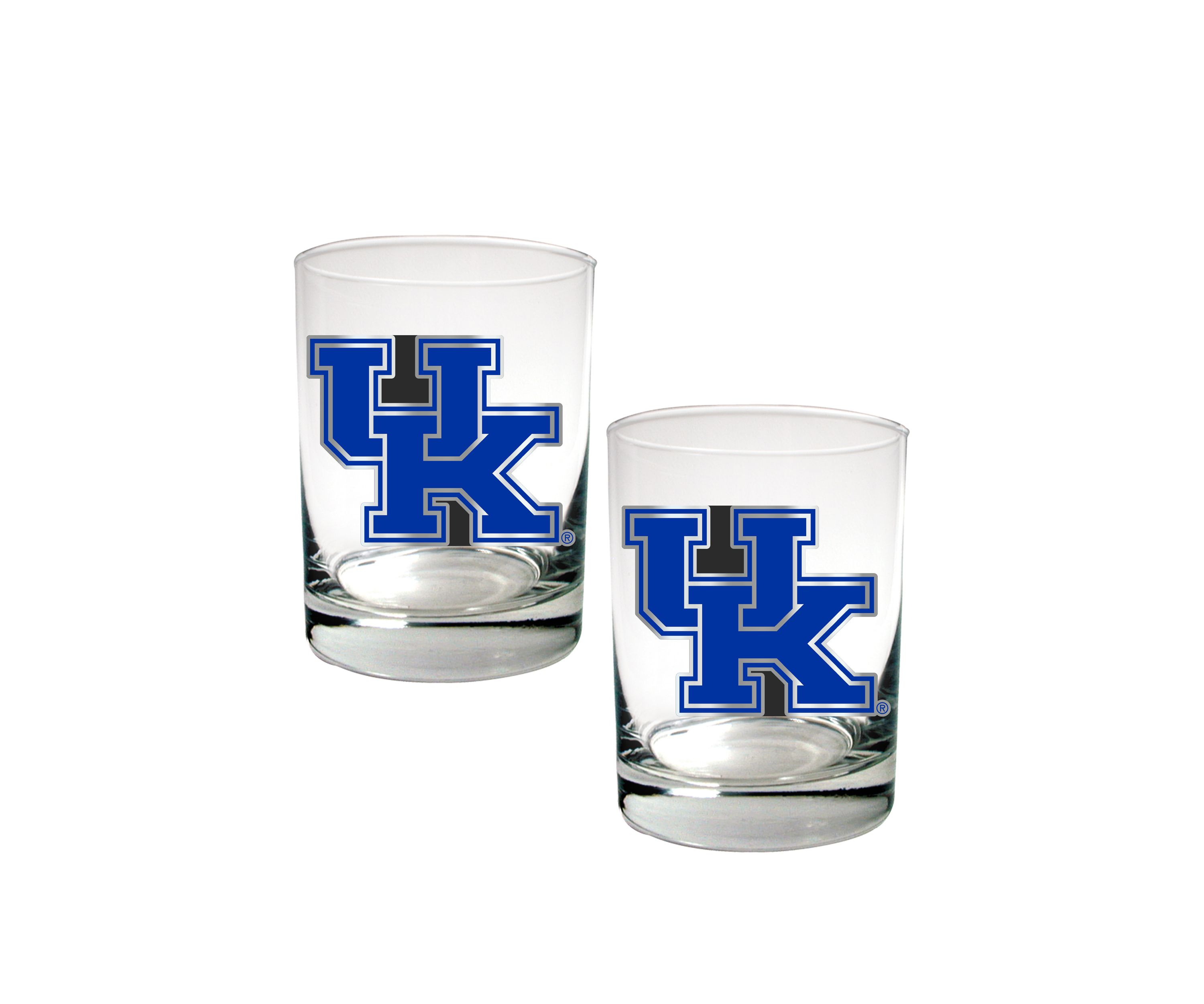  NCAA Kentucky Wildcats Set of 2 Rocks Glasses 
