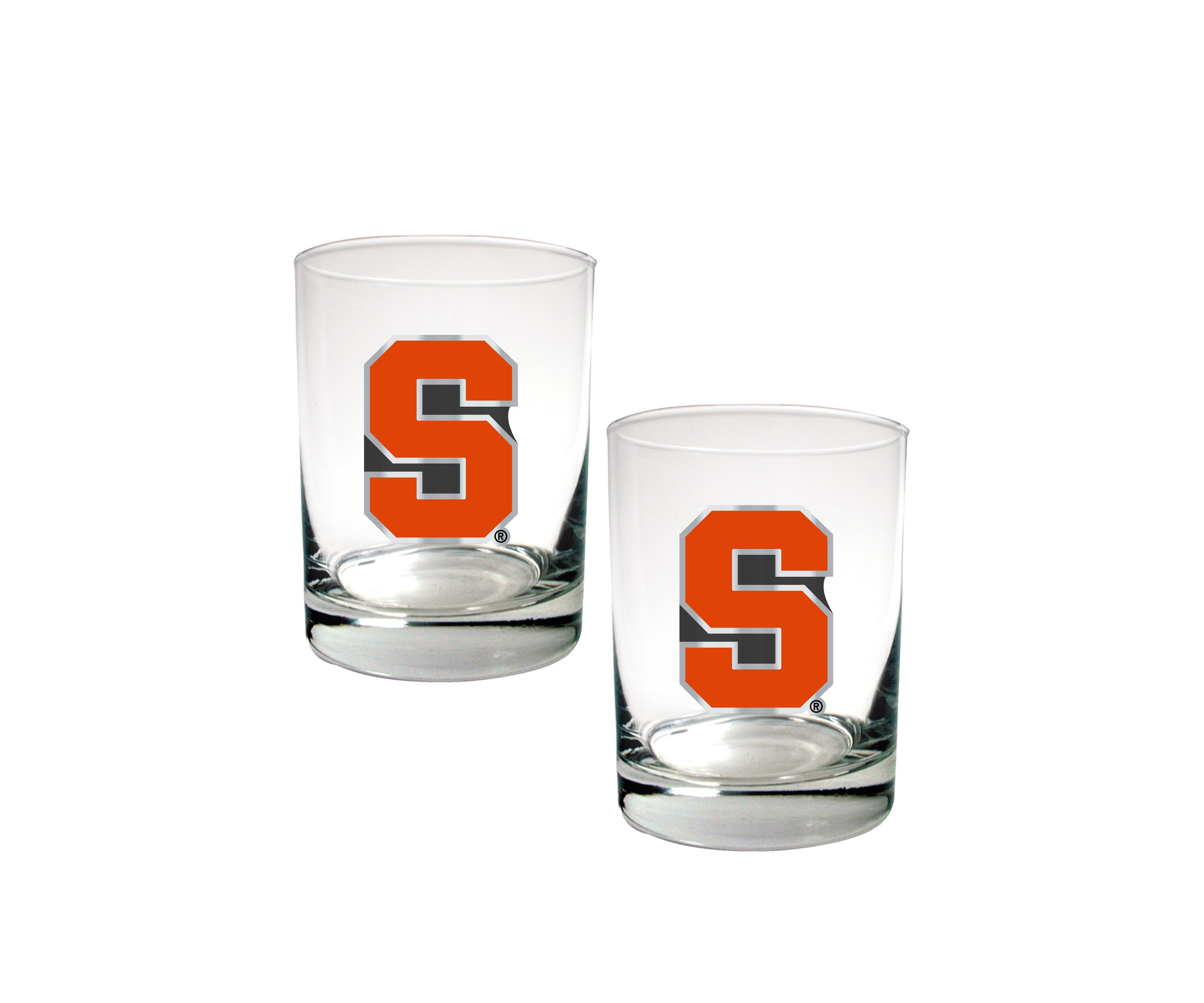 	  NCAA Syracuse Orange Set of 2 Rocks Glasses 
