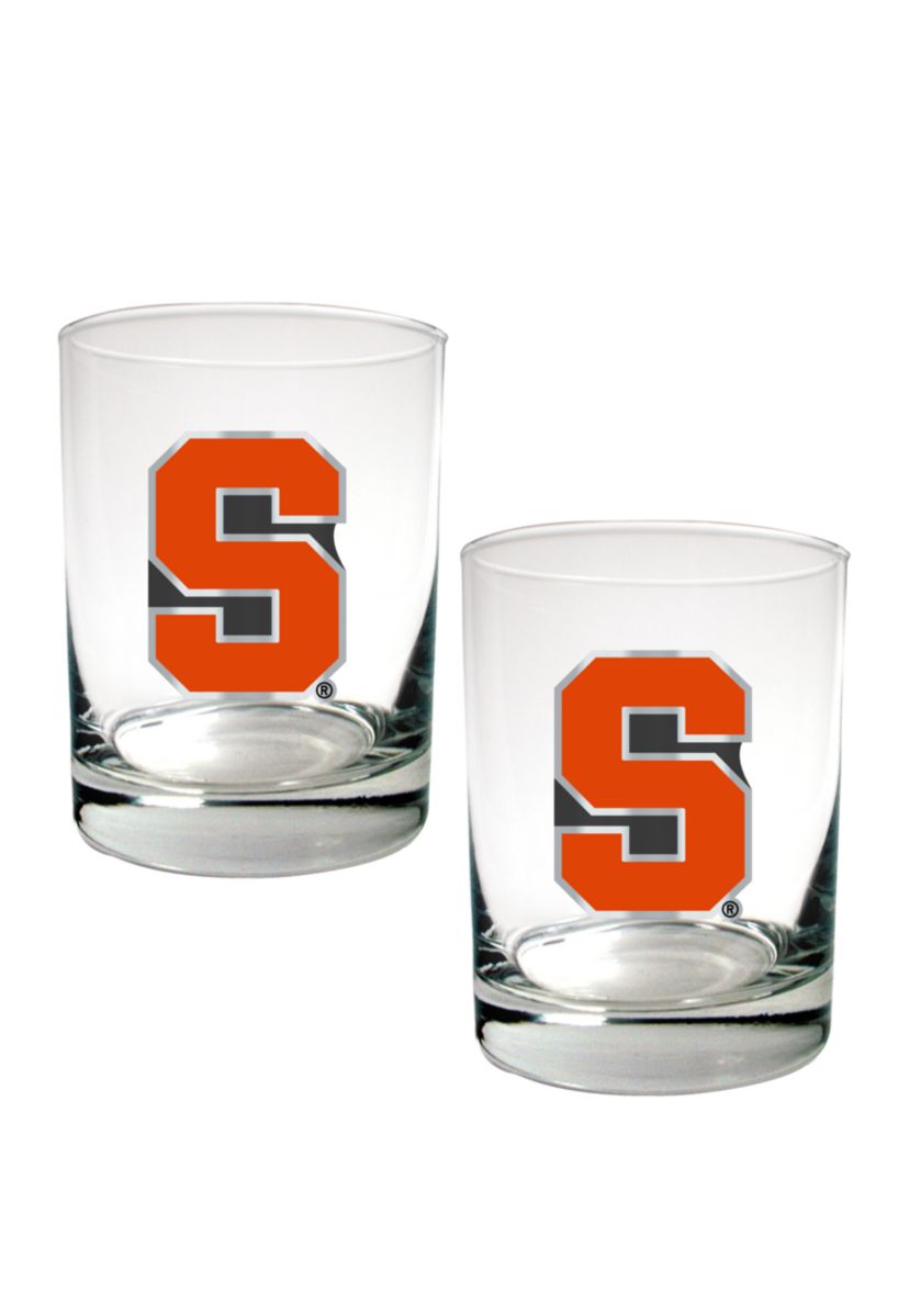 	  NCAA Syracuse Orange Set of 2 Rocks Glasses 