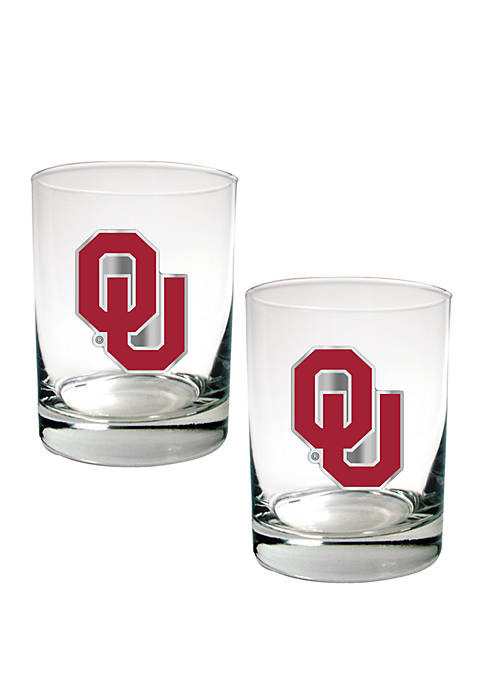 Great American Products NCAA Two Piece Rocks Glass Set