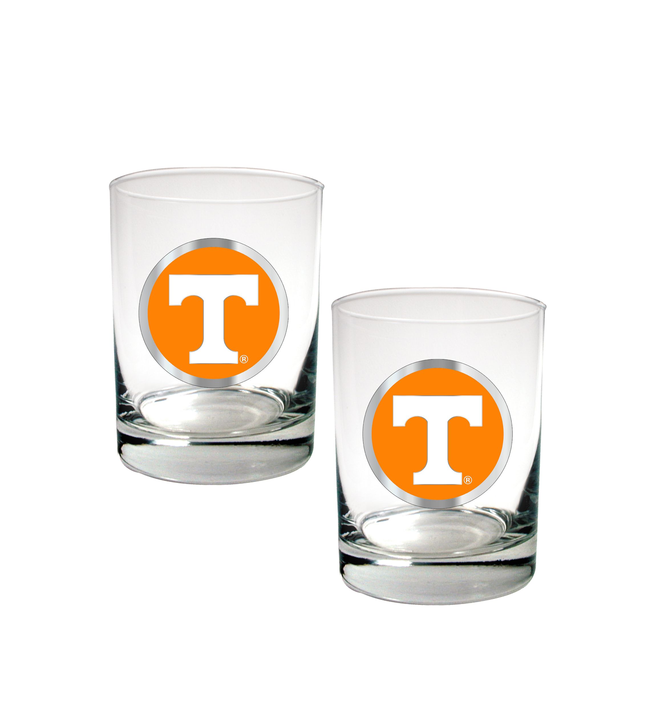 NCAA Tennessee Volunteers Set of 2 Rocks Glasses