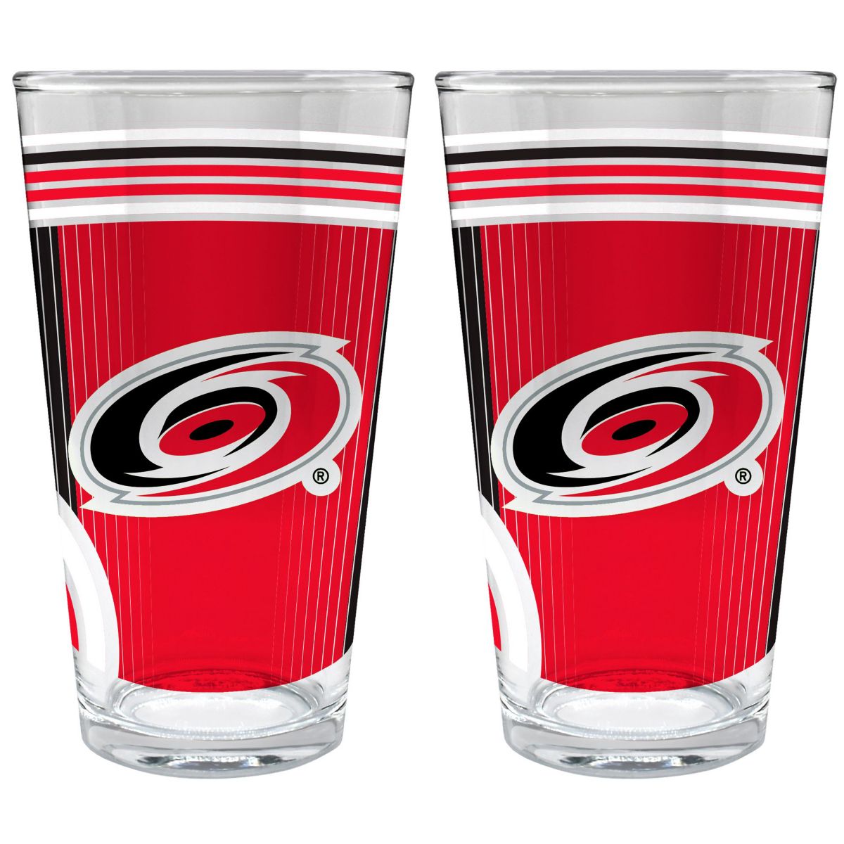 NHL Carolina Hurricanes 2pc Pint Glass Set