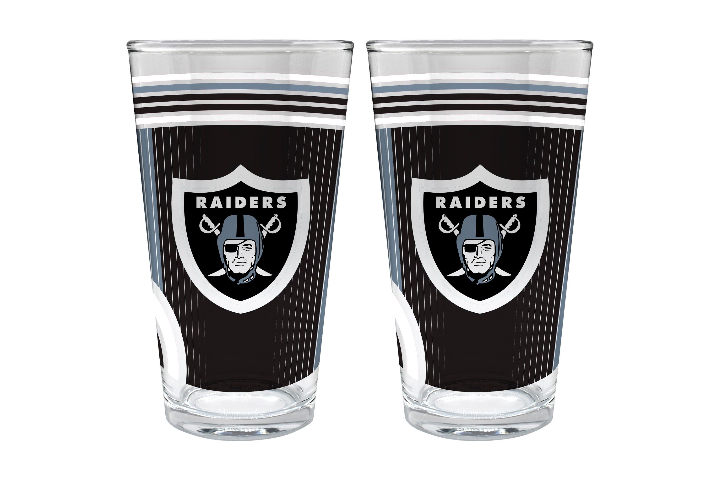 NFL Las Vegas Raiders  2pc Pint Glass Set