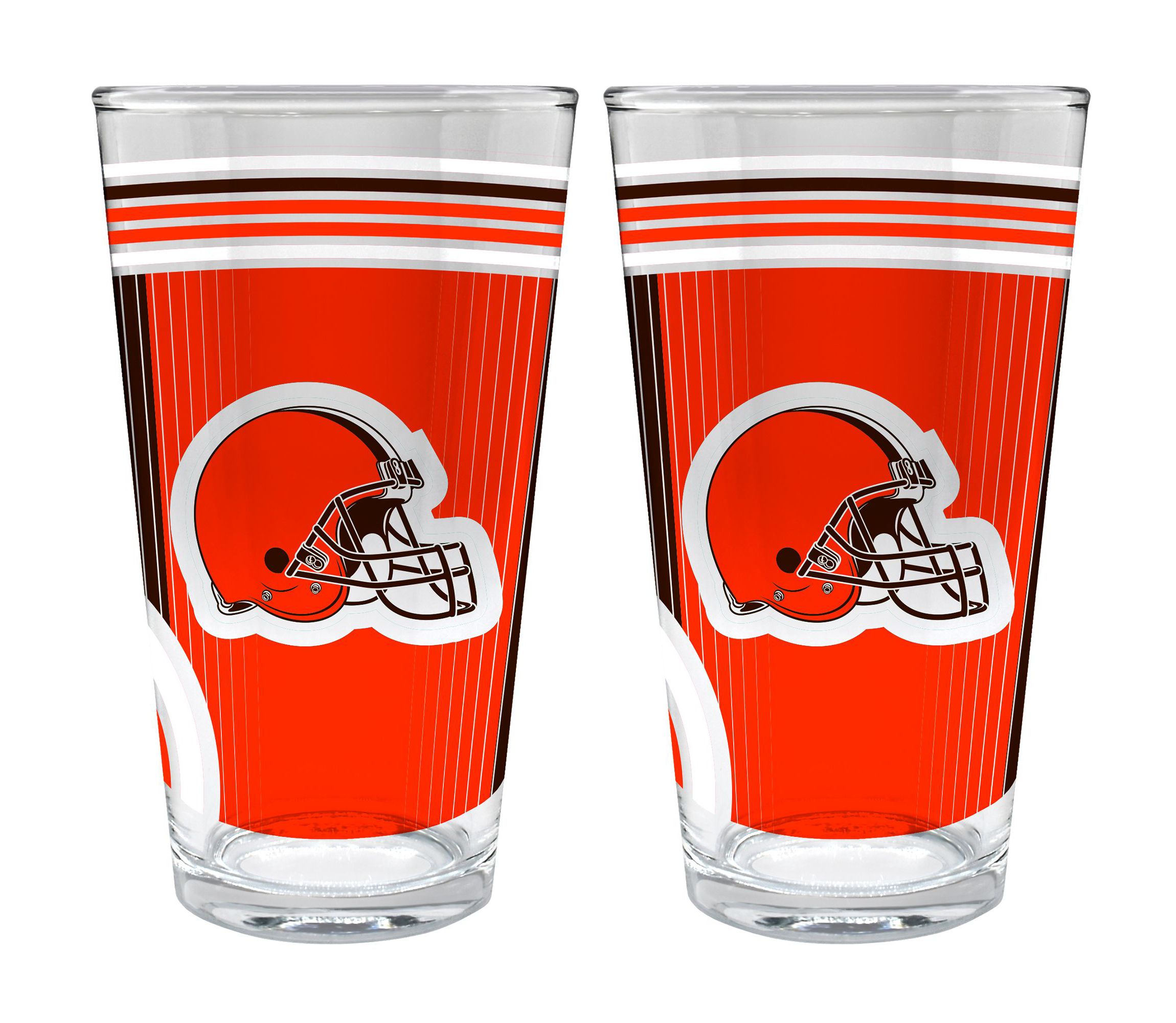 NFL Cleveland Browns 2pc Pint Glass Set