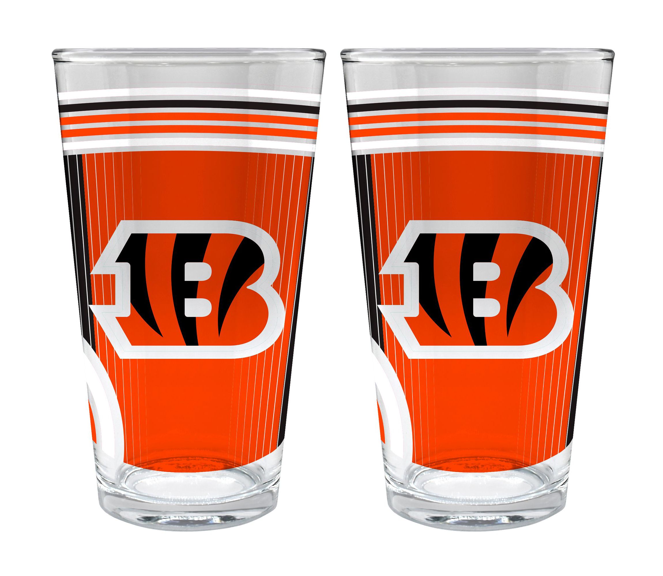 NFL Cincinnati Bengals 2pc Pint Glass Set