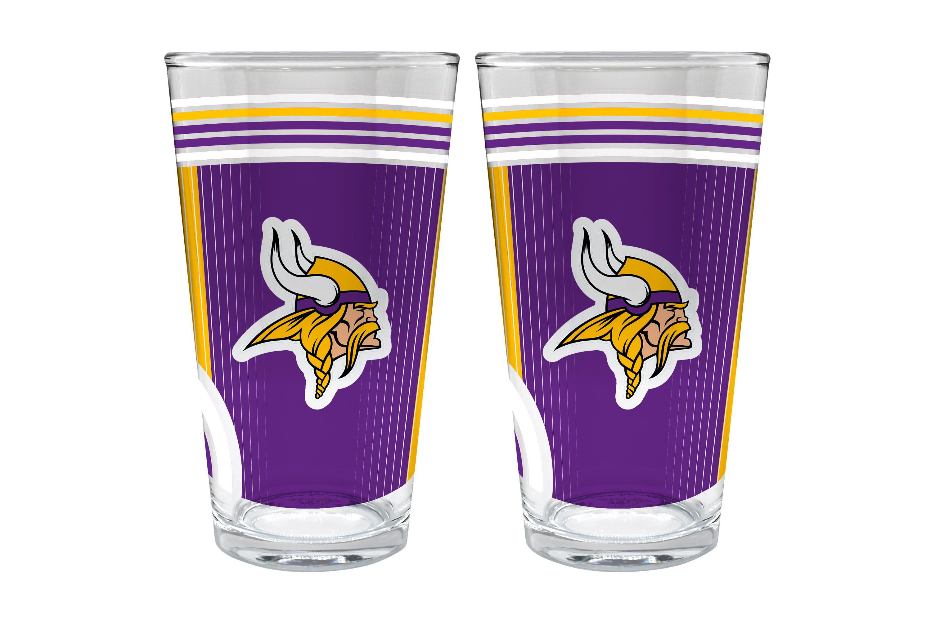 NFL Minnesota Vikings 2pc Pint Glass Set
