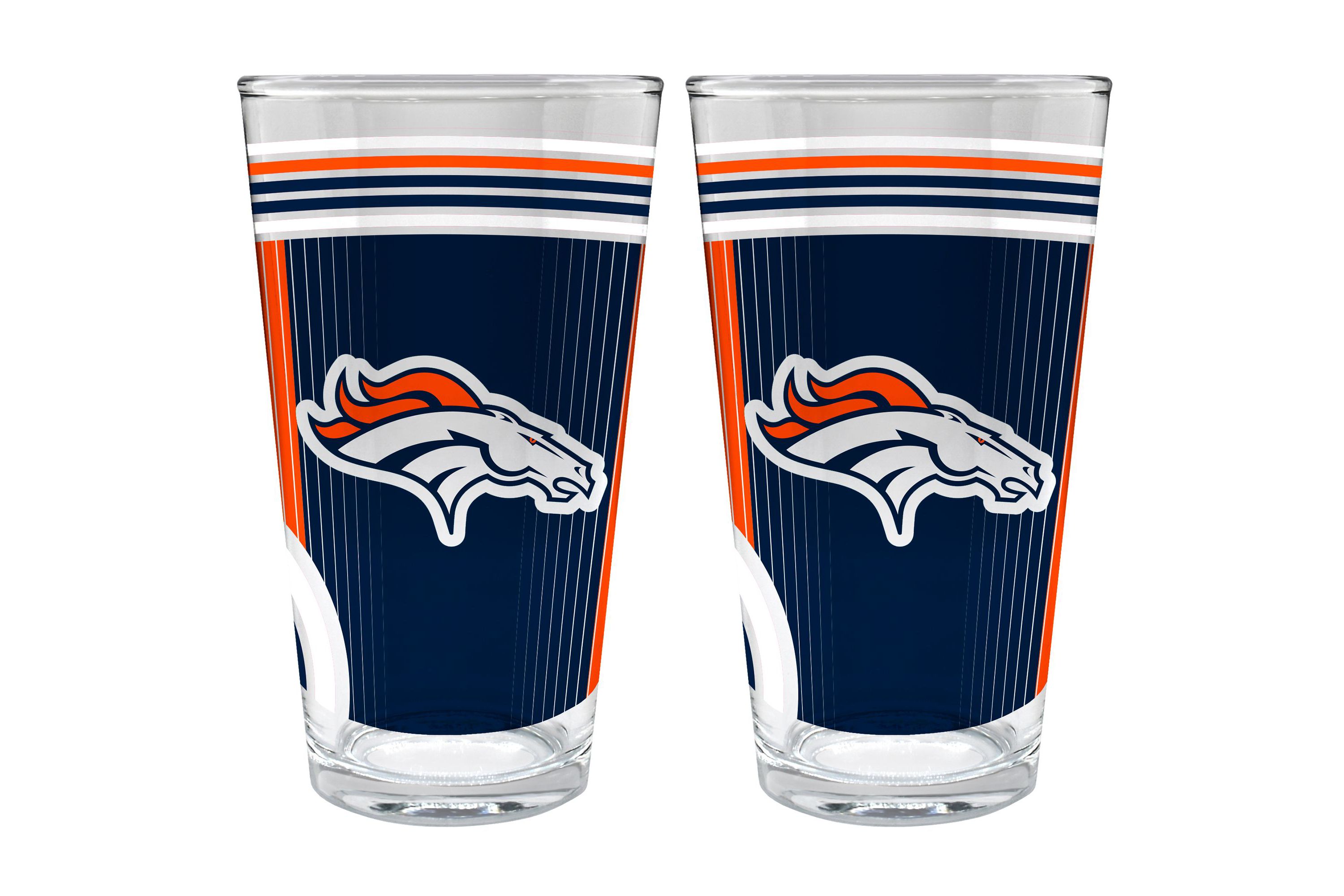 NFL Denver Broncos 2pc Pint Glass Set