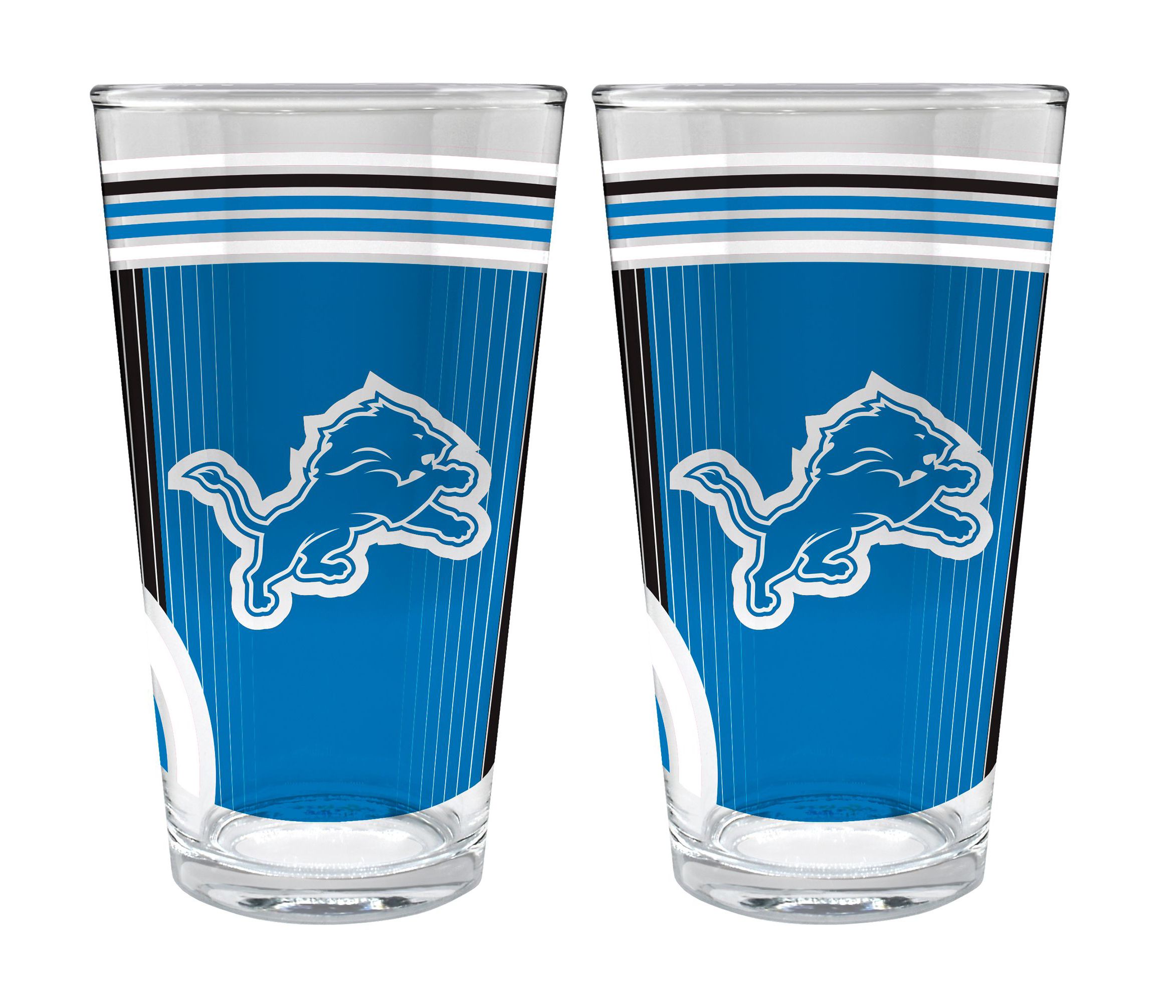 NFL Detroit Lions 2pc Pint Glass Set