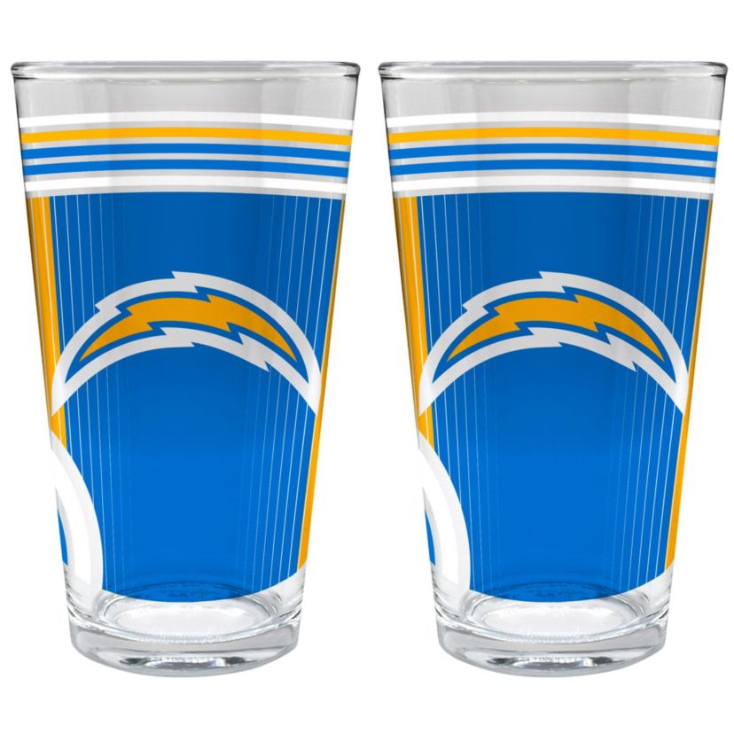NFL Los Angeles Chargers 2pc Pint Glass Set