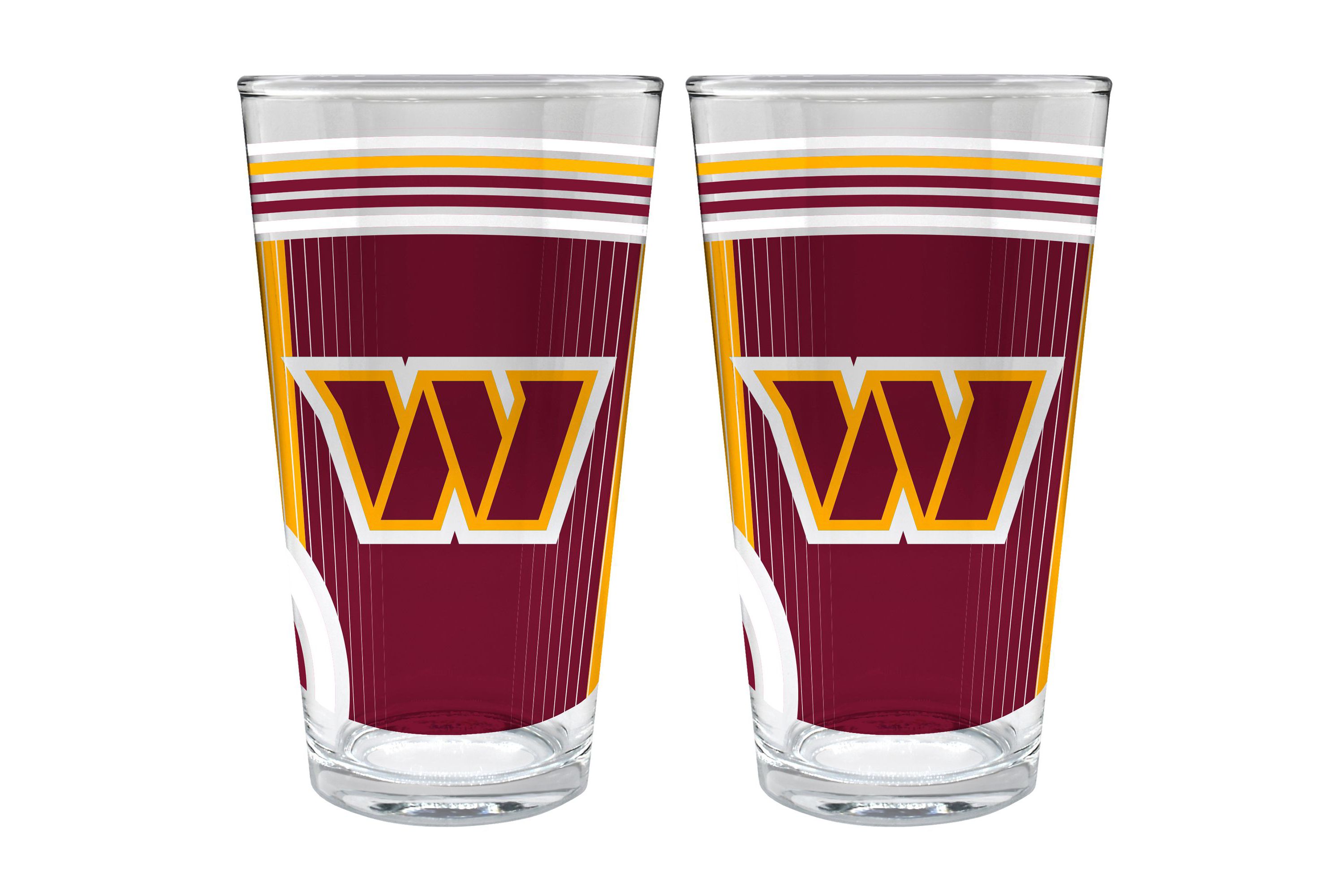 NFL Washington Commanders 2pc Pint Glass Set