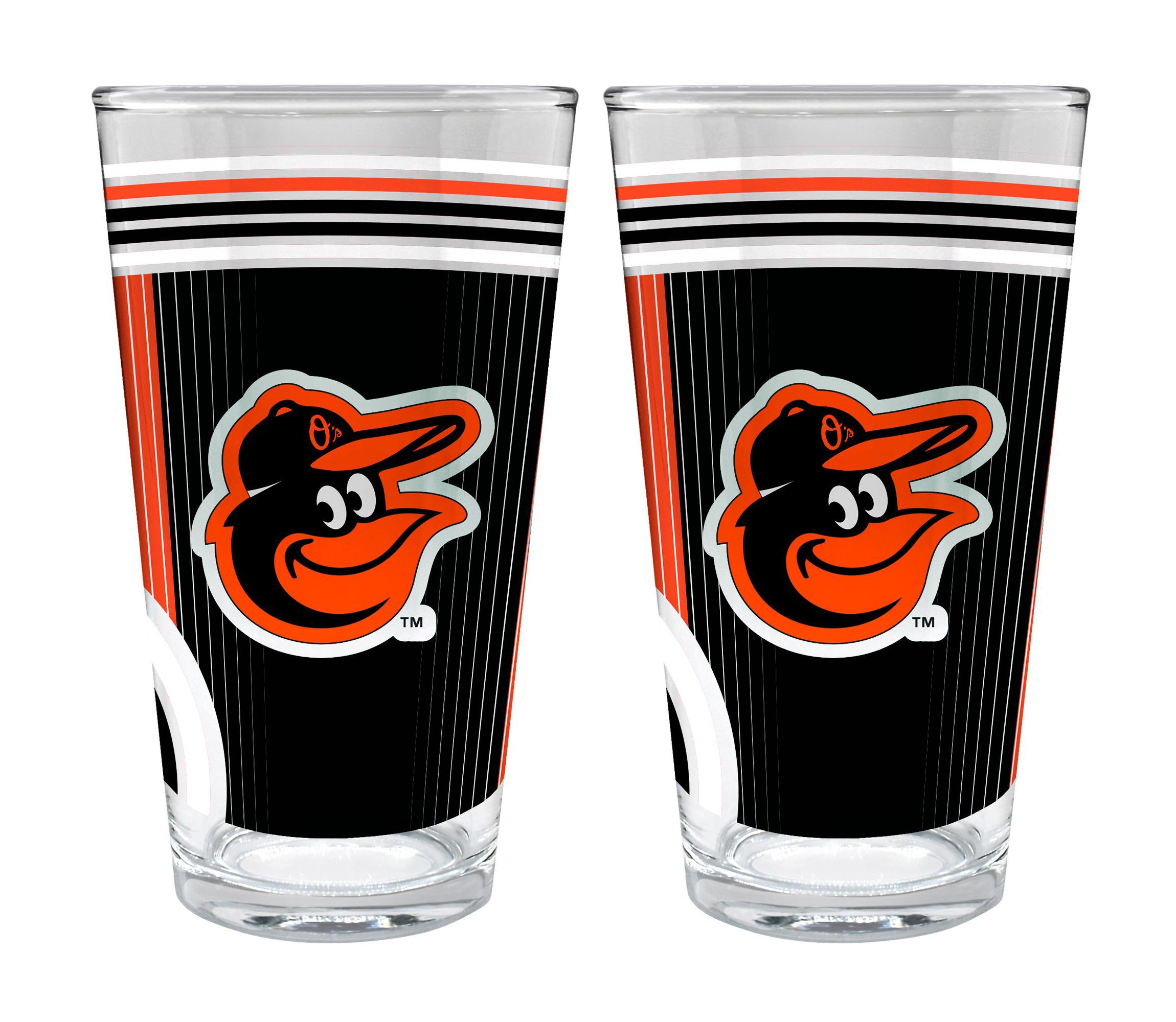 MLB Baltimore Orioles 2pc Pint Glass Set