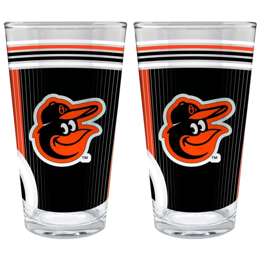 MLB Baltimore Orioles 2pc Pint Glass Set