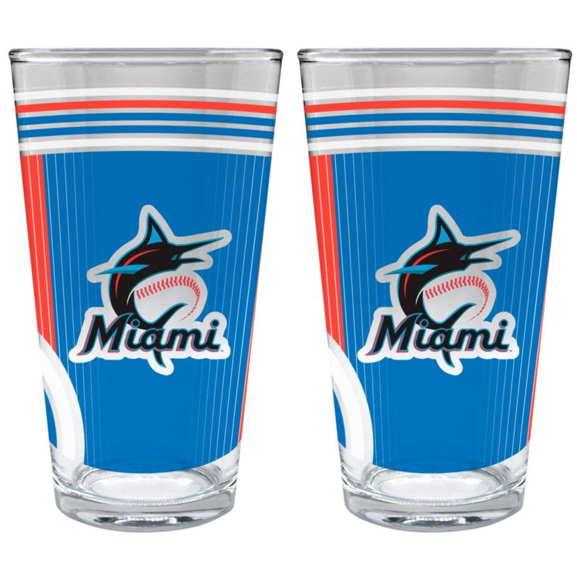 MLB Miami Marlins 2pc Pint Glass Set