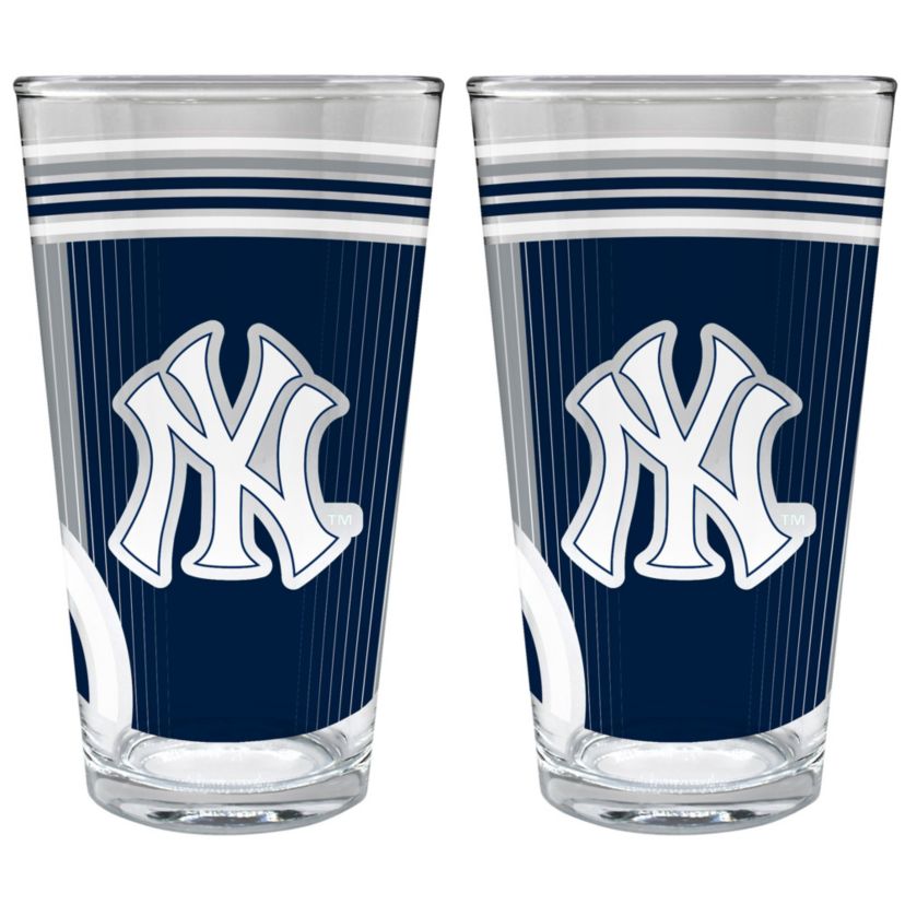 MLB New York Yankees 2pc Pint Glass Set
