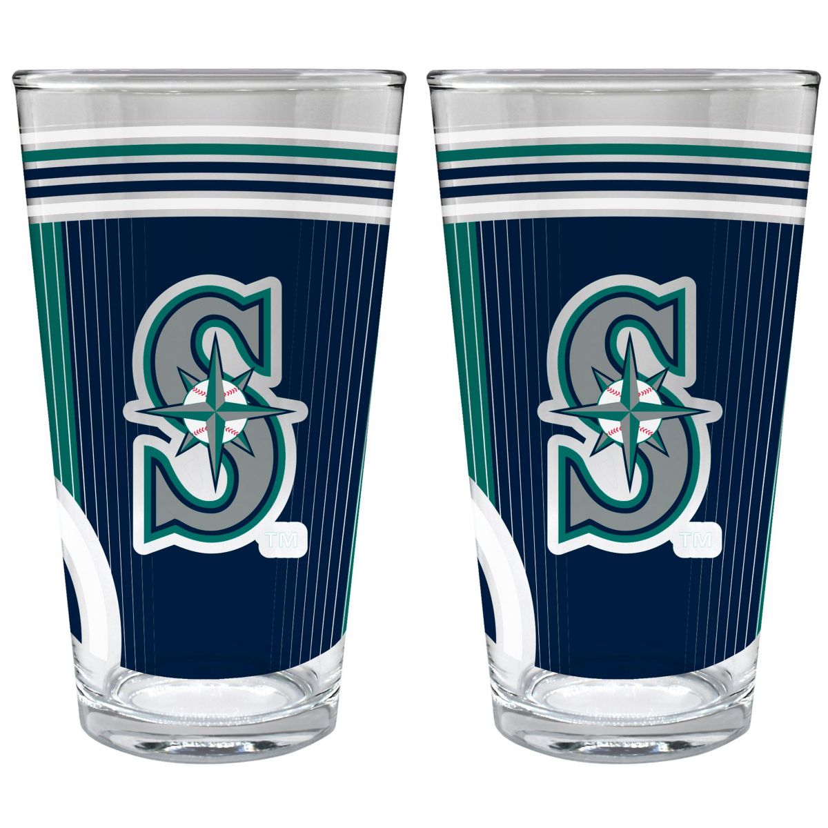 MLB Seattle Mariners 2pc Pint Glass Set