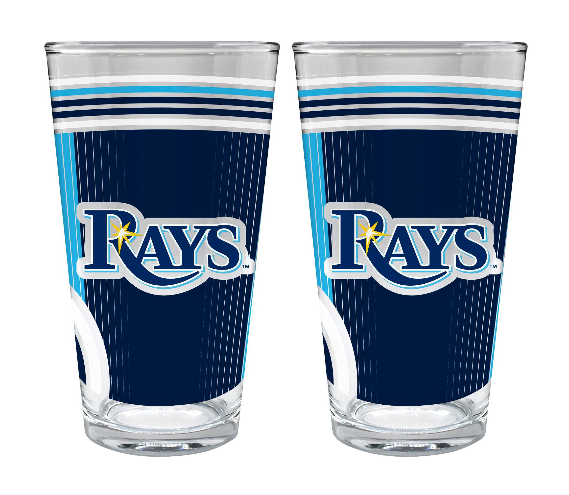 MLB Tampa Bay Rays 2pc Pint Glass Set