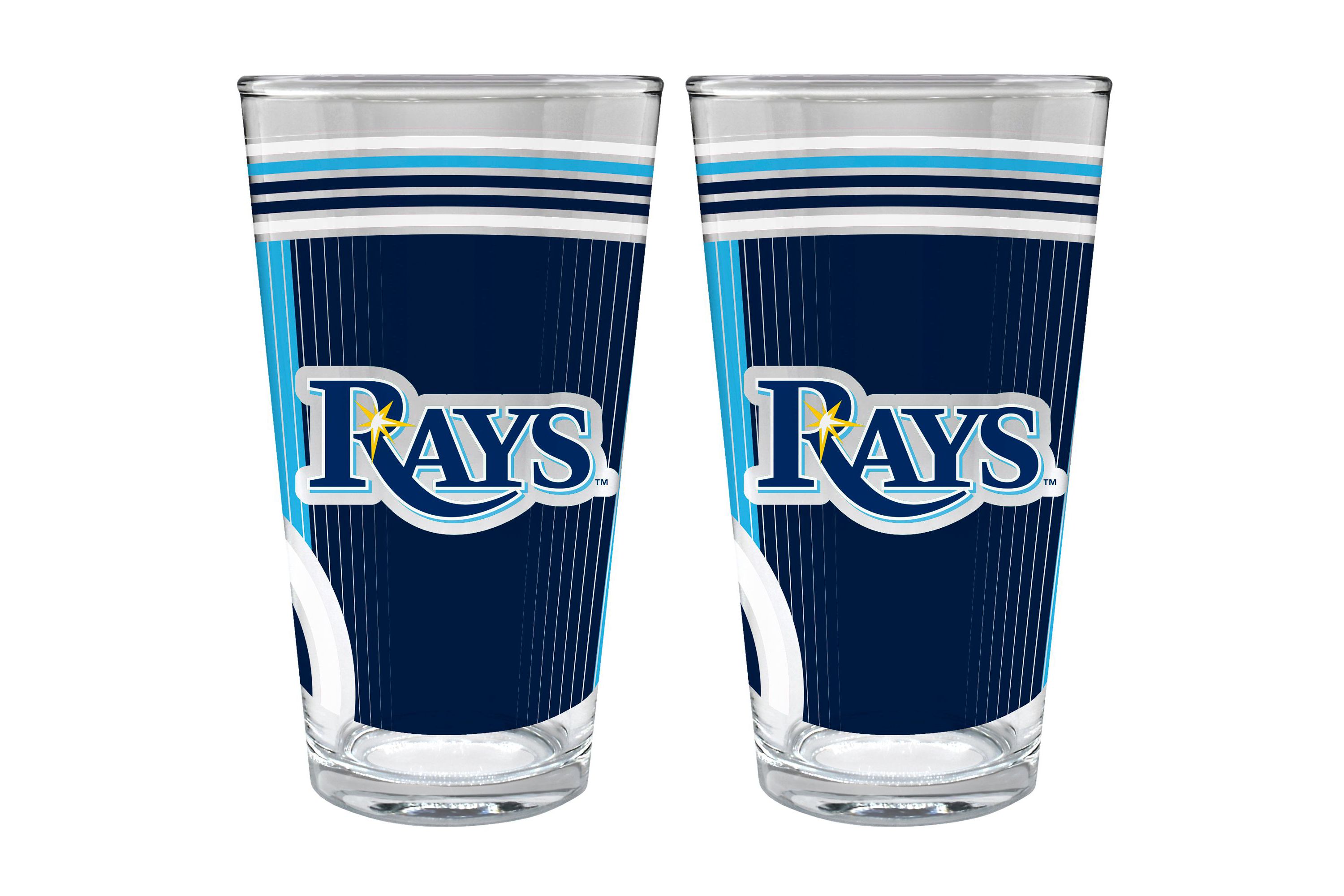 MLB Tampa Bay Rays 2pc Pint Glass Set