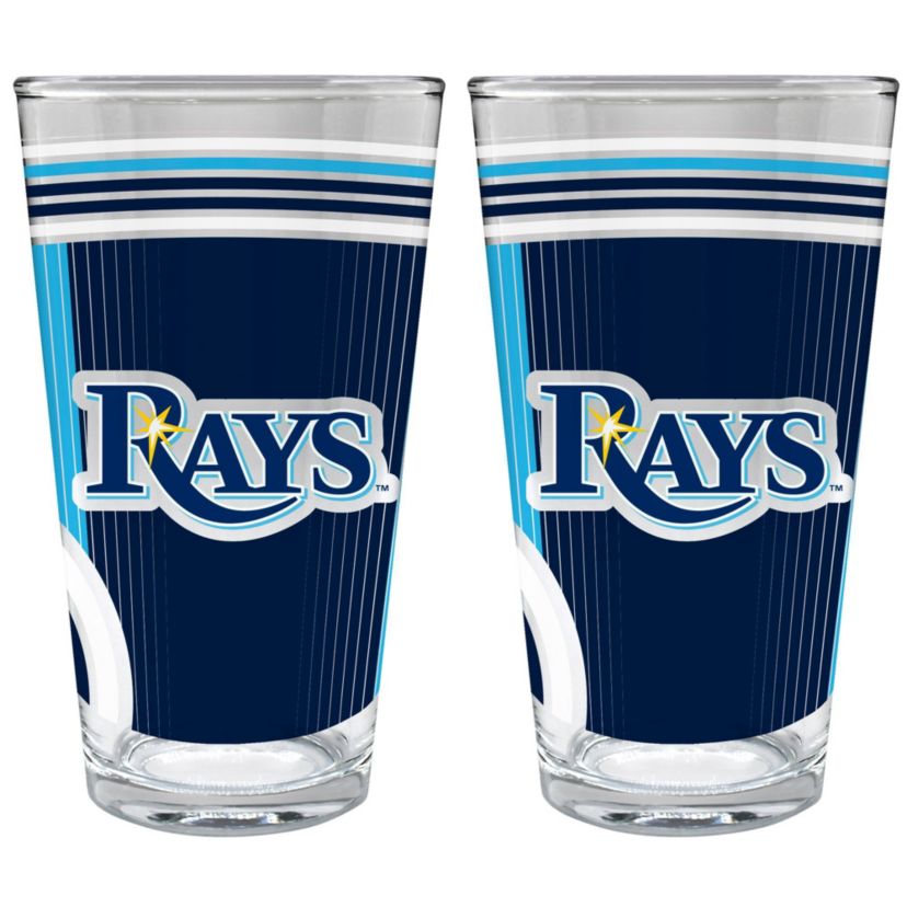 MLB Tampa Bay Rays 2pc Pint Glass Set