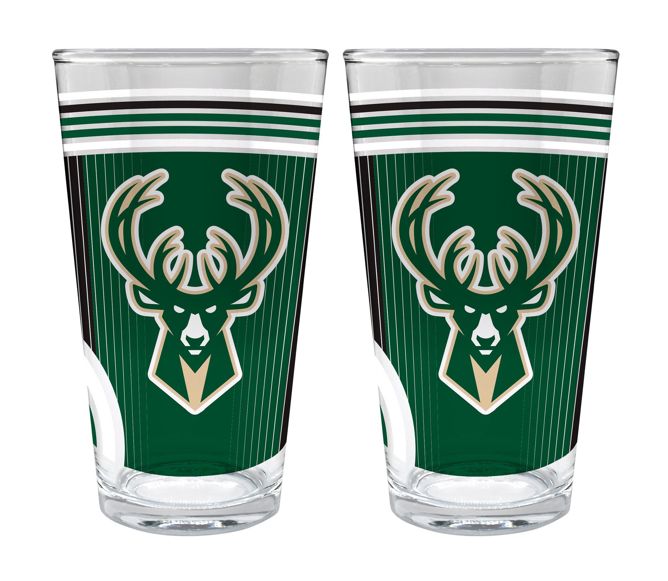 NBA Milwaukee Bucks 2pc Pint Glass Set